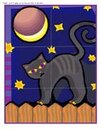 Night Sky cat on fence puzzle -  6 pieces