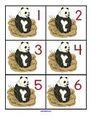 Panda bear number cards