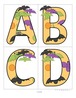 Halloween bats theme large alphabet czrds