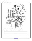 Birthdays story starter discussion printable