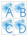 Snow alphabet flashcards