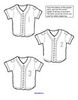Baseball shirts number printables - color appropriate number of buttons on shirt. 