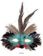 Costumes theme mask with feathers.  Decorate with collage materials.