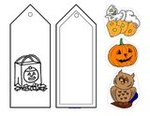 Halloween bookmarks cut and paste