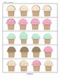 Ice cream which is different? Preschool printable.