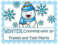 Winter theme matching cards - counting with 10-frames and tally marks, plus math mats and printables. 53 pgs. 
