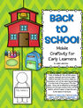 Back to school mobile craftivity for early learners (color and b/w).