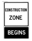 Construction zone sign for classroom.