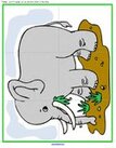 Elephants theme puzzle. 