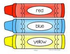 Crayons word wall - 11 colors