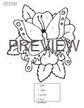 Spring theme printable. Color by numbers butterfly
