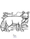 Fox coloring printable