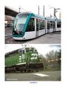 Photos of different styles of trains.14 photos. 
