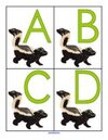 Forest animal skunks alphabet