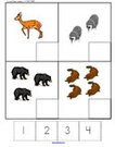 Forest animals match numbers to sets