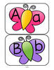Butterflies match-up cards - match upper and lower case letters.