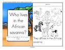 A Lift-the Flap booklet for an African Savanna Animals theme unit