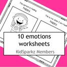 10 emotions worksheets. 