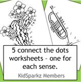 5 senses connect the dots