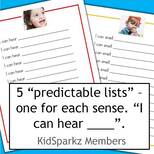 5 senses preschool printables