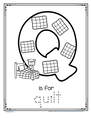 Q is for quilt alphabet trace and color printable