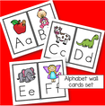 Alphabet wall cards set. 