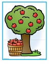 Apple puzzle 6 pieces - tree.