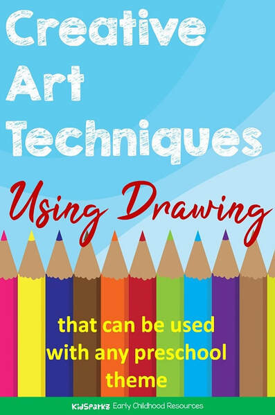 Creative art techniques using drawing for preschool