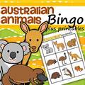 Australian animals bingo game plus supporting printables. 