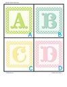 Blocks alphabet upper case flashcards
