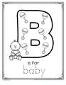 B is for baby trace and color printable