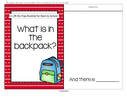 Back to school theme flip book interactive emergent reader. 