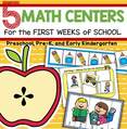  5 hands-on math centers for the first weeks of school. Great for assessment. 
