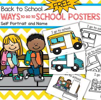 BACK to SCHOOL Transportation Posters Oral Language
