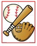 Baseball 6-piece puzzle. Print 2 copies, cut up one and match to the other.