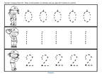 Baseball theme numbers tracing 0-10.  Make a strip booklet. 