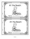 Beach emergent reader in b/w - 10 reader pages. 