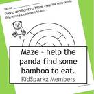 Bear maze - help the baby panda find some juicy bamboo to eat.