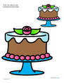 Baking preschool printables - order by size cakes