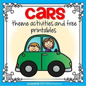 Cars theme activities and printables for preschool and kindergarten.