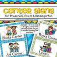 Signs for preschool centers - 32 room center signs. 