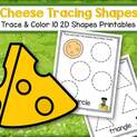 Cheese and crackers tracing 10 shapes/pages. 