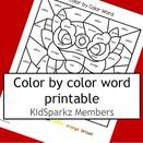 Color by color word printable