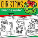 3 Christmas color by number printables