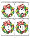 Christmas numbers wreaths center activity. 1 to 20.