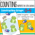Themed math mats to teach numbers
