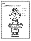 Cookies color by number. 