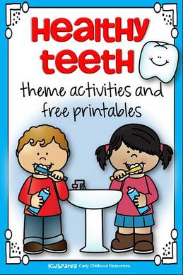 Teeth and dental health theme activities and printables for preschool