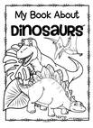 Dinosaurs read, color and draw - 12 pages, make a book.