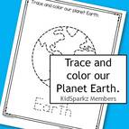 Trace and color our Planet Earth